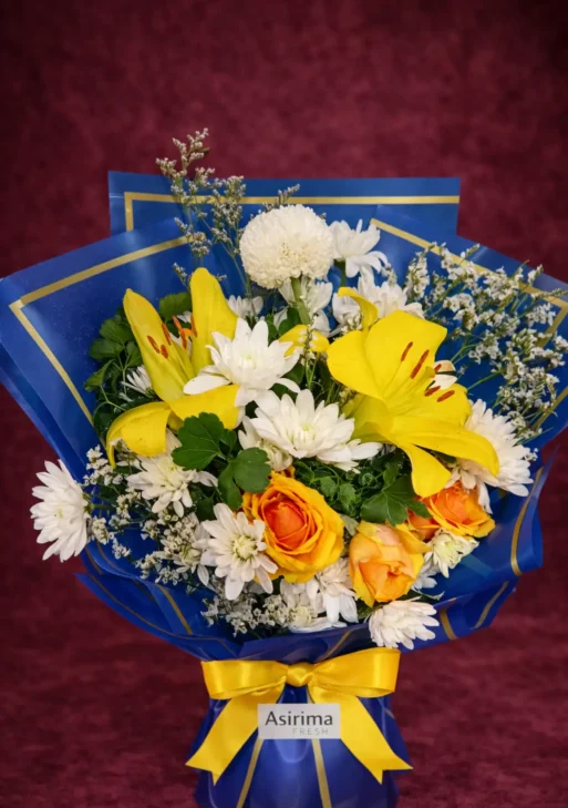 Golden Sunrise Lily Bouquet